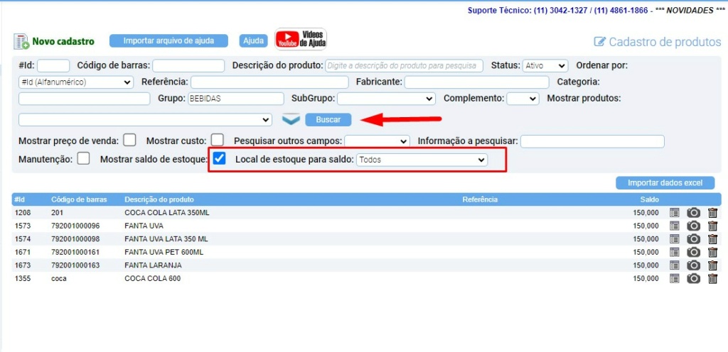 www.help.atendesmart.com.br-image-image ATENDESMART: Implementada a colula SALDO na tela de pesquisa do Cadastro de Produtos