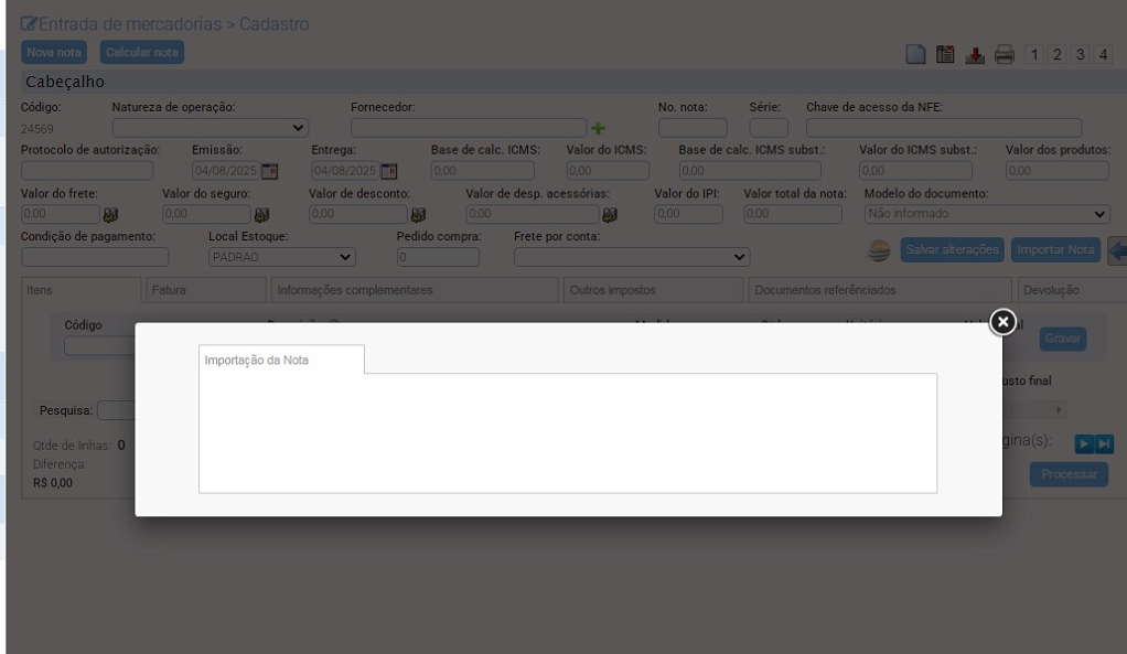 www.help.atendesmart.com.br-rascunho-automatico-image Retorno em branco ao importar XML para Entrada